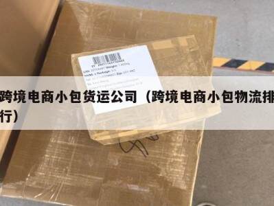 跨境电商小包货运公司（跨境电商小包物流排行）