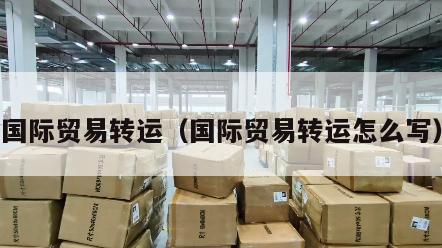 国际贸易转运（国际贸易转运怎么写）