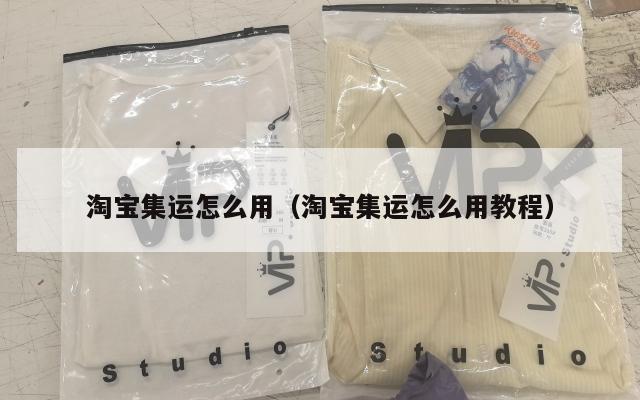淘宝集运怎么用（淘宝集运怎么用教程）