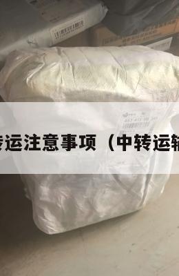 中英转运注意事项（中转运输英文）