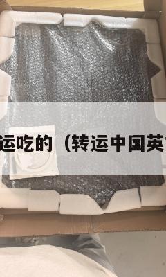 中英转运吃的（转运中国英文缩写）