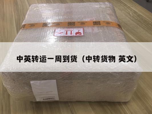 中英转运一周到货（中转货物 英文）