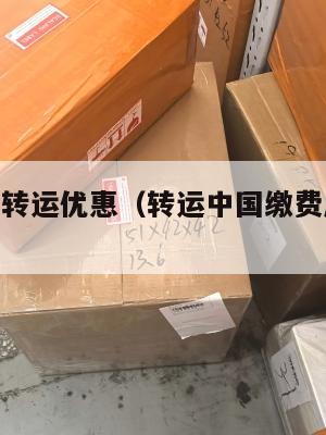 4px中英转运优惠（转运中国缴费后多久发货）