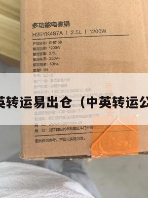 中英转运易出仓（中英转运公司）