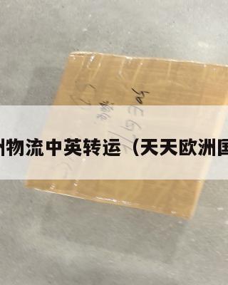天天欧洲物流中英转运（天天欧洲国际物流）