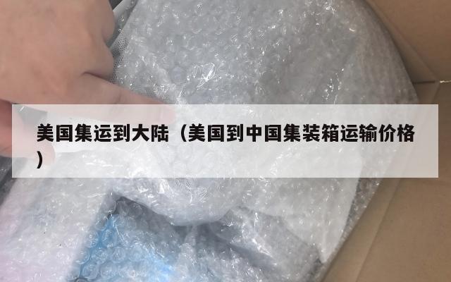 美国集运到大陆（美国到中国集装箱运输价格）