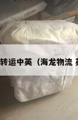 海龙转运中英（海龙物流 英国）