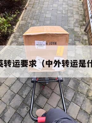 中英转运要求（中外转运是什么）