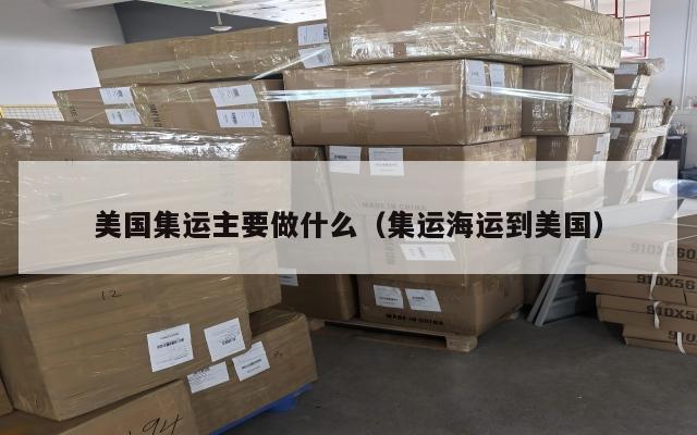 美国集运主要做什么（集运海运到美国）