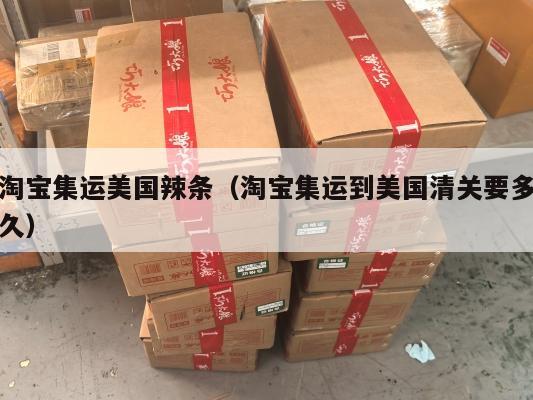 淘宝集运美国辣条（淘宝集运到美国清关要多久）