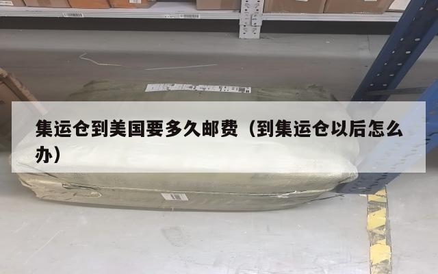 集运仓到美国要多久邮费（到集运仓以后怎么办）