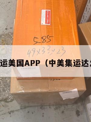 中国集运美国APP（中美集运达怎么样）