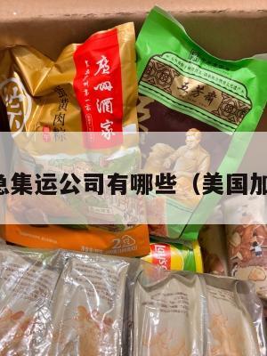 美国加急集运公司有哪些（美国加州快递）