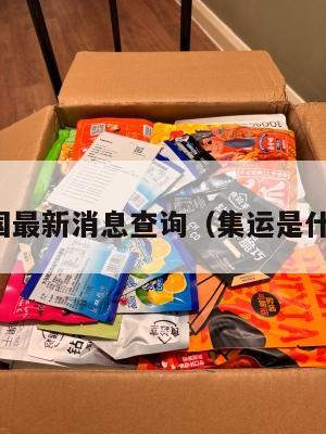 集运美国最新消息查询（集运是什么快递）