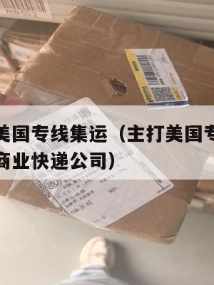 国际快递美国专线集运（主打美国专线北美特惠的国际商业快递公司）
