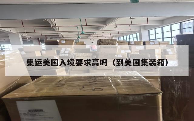 集运美国入境要求高吗（到美国集装箱）