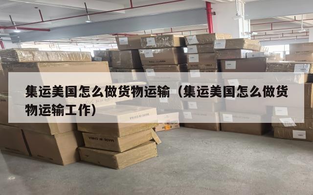 集运美国怎么做货物运输（集运美国怎么做货物运输工作）