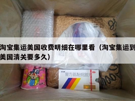 淘宝集运美国收费明细在哪里看（淘宝集运到美国清关要多久）