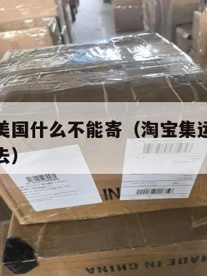 淘宝集运美国什么不能寄（淘宝集运美国什么不能寄进去）
