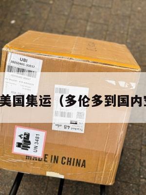 多伦多到美国集运（多伦多到国内空运多久）