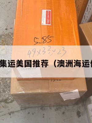澳洲海运集运美国推荐（澳洲海运价格查询）