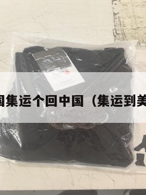 美国集运个回中国（集运到美国）