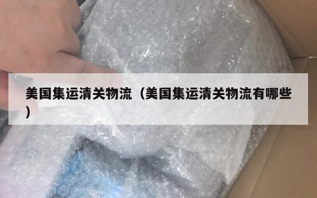 美国集运清关物流（美国集运清关物流有哪些）