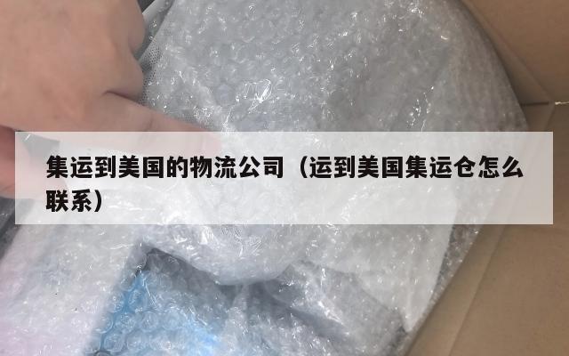 集运到美国的物流公司(运到美国集运仓怎么联系)