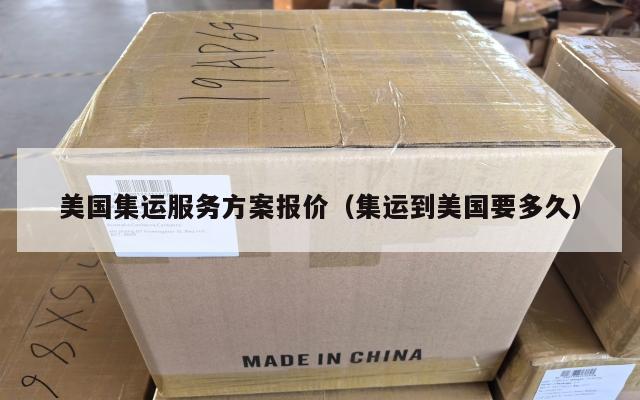 美国集运服务方案报价(集运到美国要多久)