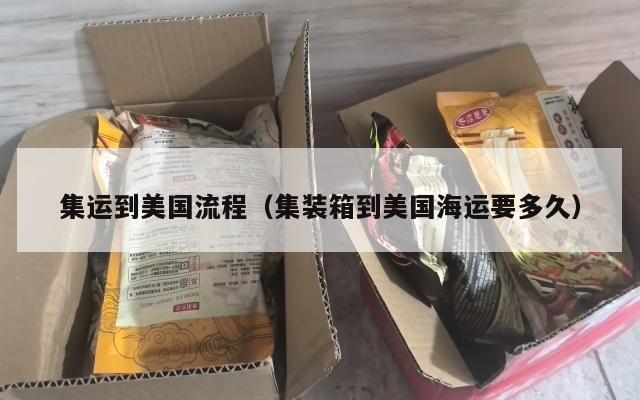 集运到美国流程(集装箱到美国海运要多久)