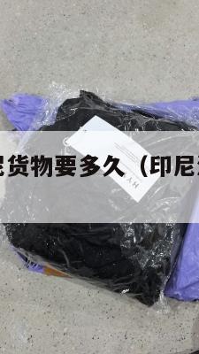 美国集运印尼货物要多久(印尼海运物流费用是多少)