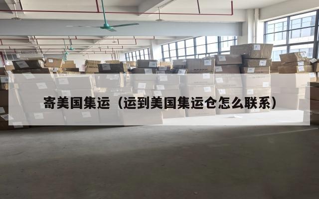 寄美国集运(运到美国集运仓怎么联系)