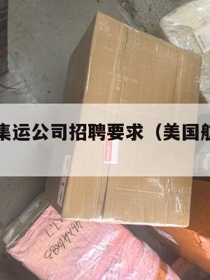 美国航空集运公司招聘要求(美国航空招聘空乘)