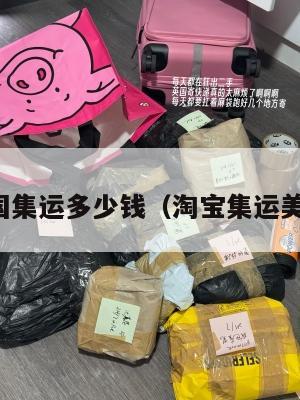 淘宝美国集运多少钱(淘宝集运美国费用)