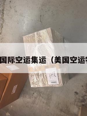 美国国际空运集运(美国空运物流)