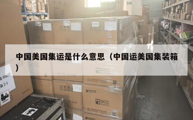 中国美国集运是什么意思(中国运美国集装箱)