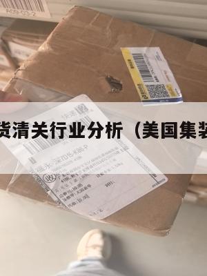 美国集运货清关行业分析(美国集装箱运输公司)