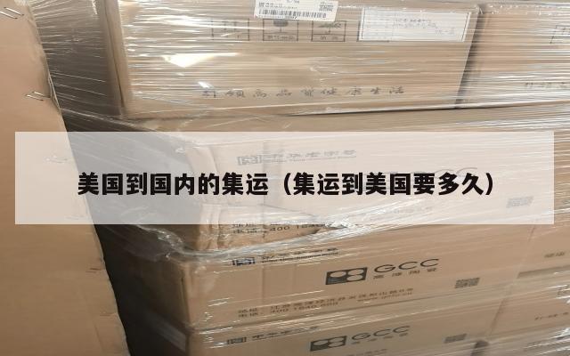 美国到国内的集运(集运到美国要多久)
