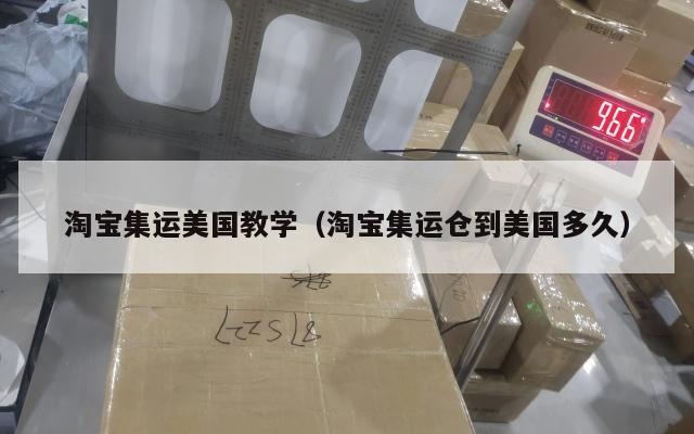 淘宝集运美国教学(淘宝集运仓到美国多久)