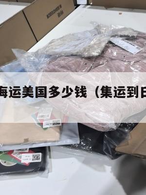 集运日本海运美国多少钱（集运到日本会被税吗）