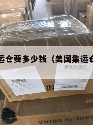 寄美国集运仓要多少钱（美国集运仓怎么收费）