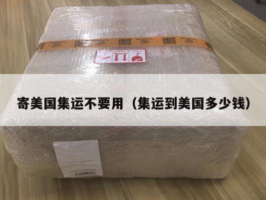 寄美国集运不要用(集运到美国多少钱)