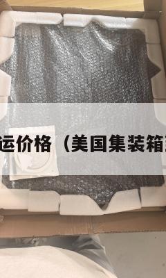 美国加急集运价格(美国集装箱到中国运费)