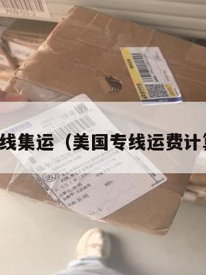 美国专线集运(美国专线运费计算公式)