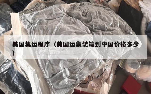 美国集运程序(美国运集装箱到中国价格多少)
