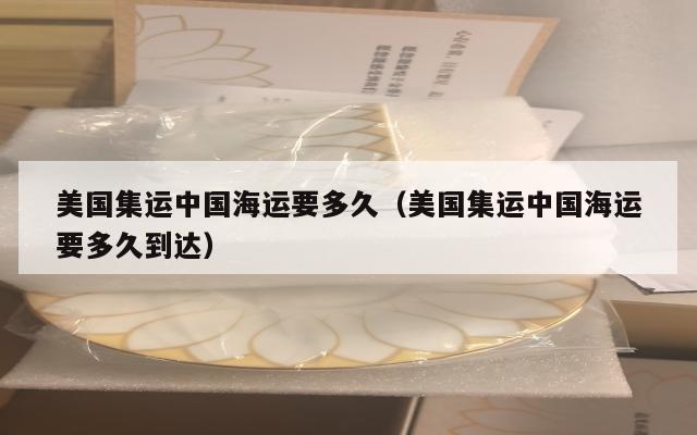 美国集运中国海运要多久(美国集运中国海运要多久到达)