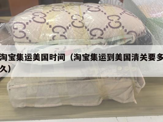 淘宝集运美国时间(淘宝集运到美国清关要多久)