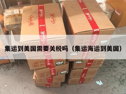 集运到美国需要关税吗（集运海运到美国）