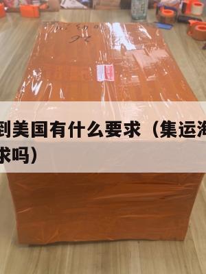 集运海运到美国有什么要求（集运海运到美国有什么要求吗）