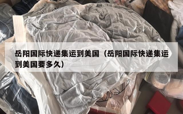 岳阳国际快递集运到美国（岳阳国际快递集运到美国要多久）